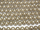 [Video]Shell Pearl Gold Round 8mm 1strand beads (aprx.15inch/37cm)