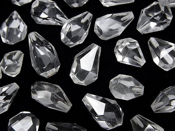 Crystal Quartz, Drop Gemstone Beads