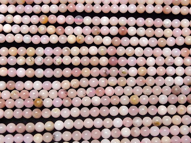 [Video] Pink Opal AA++ Round 4mm 1strand beads (aprx.15inch/37cm)