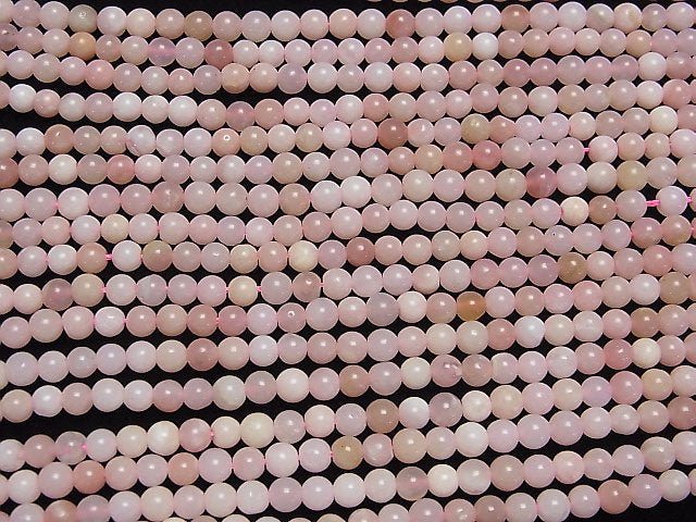 [Video] Pink Opal AA++ Round 4mm 1strand beads (aprx.15inch / 38cm)