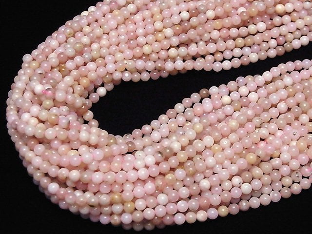 [Video] Pink Opal AA++ Round 4mm 1strand beads (aprx.15inch/37cm)