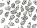 [Video] Dalmatian Jasper Half Drilled Hole Rough Drop 3pcs