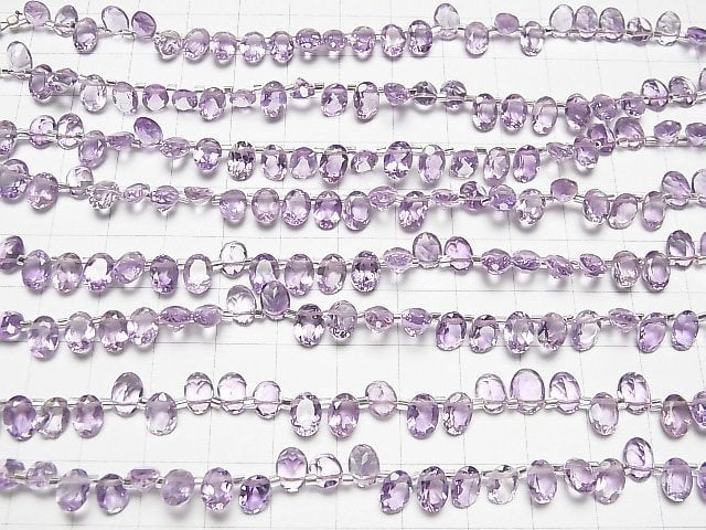 [Video] High Quality Amethyst AAA Oval Faceted 7x5x3mm half or 1strand beads (aprx.5inch / 13cm)