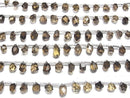 [Video] High Quality Smoky Quartz AAA- Rough Drop Faceted Briolette [S size] 1strand (18pcs)