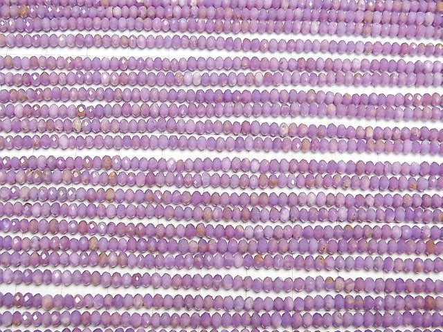 [Video] High Quality! Phosphosiderite AA+ Faceted Button Rondelle 3x3x2mm 1strand beads (aprx.15inch / 36cm)
