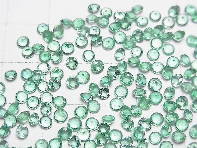 [Video] High Quality Emerald AAA- Loose stone Round Faceted 3x3mm 2pcs