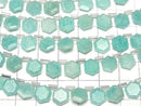 [Video] Amazonite AA++ Flat Hexagon Cut 9x8mm 1strand (13pcs)