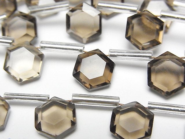 Hexagram, Smoky Quartz Gemstone Beads