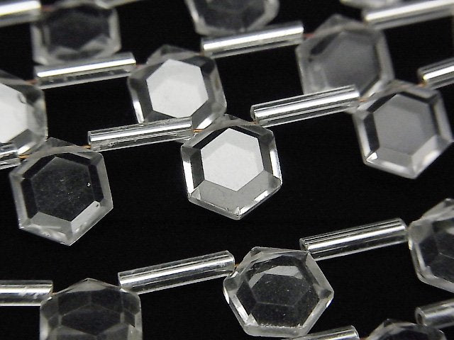 Crystal Quartz, Hexagram Gemstone Beads