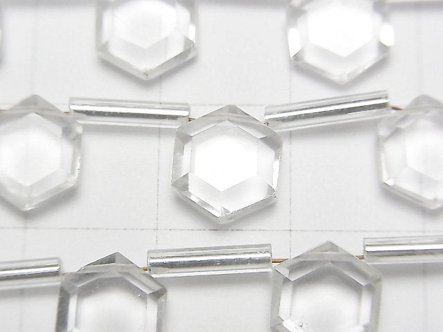 [Video] High Quality Crystal AAA Flat Hexagon Cut 9x8mm 1strand (13pcs)