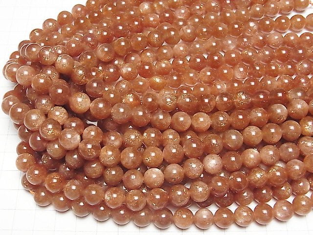 [Video] Sunstone AA++ Round 10mm half or 1strand beads (aprx.14inch / 35cm)