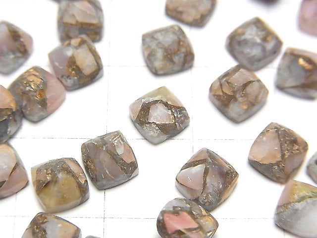 [Video] Copper Pink Opal AAA Sugarloaf Cut 6x6mm 3pcs