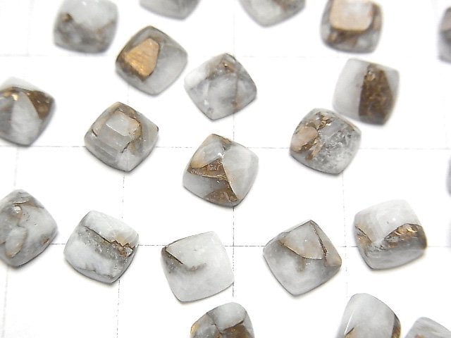 [Video] Copper Calcite AAA Sugarloaf Cut 6x6mm 3pcs