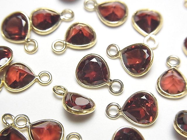 Bezel Setting, Chestnut Shape, Garnet Gemstone Beads