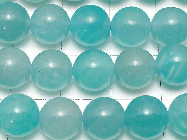 [Video] Uyghur Amazonite Silica AA+ Round 8mm half or 1strand beads (aprx.15inch/38cm)