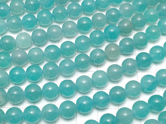 [Video] Uyghur Amazonite Silica AA+ Round 8mm half or 1strand beads (aprx.15inch/38cm)