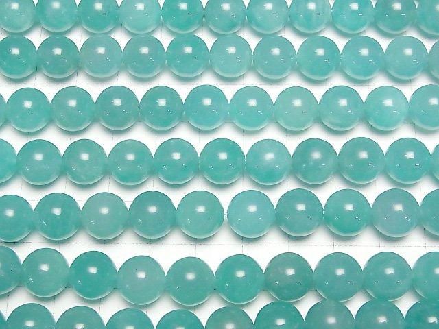 [Video] Uighur Amazonite Silica AA+ Round 10mm half or 1-strand beads (approx. 15inch/36cm)