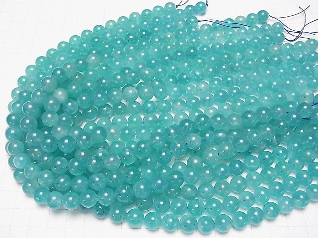 [Video] Uighur Amazonite Silica AA+ Round 10mm half or 1strand beads (aprx.15inch / 38cm)