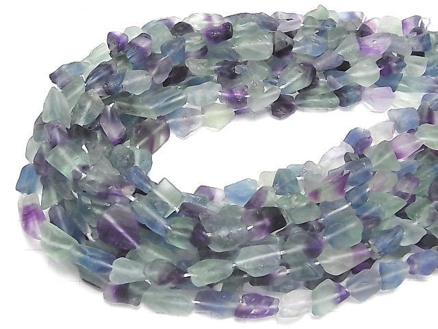 [Video] Multicolor Fluorite Rough Rock Nugget [M size] 1strand beads (aprx.15inch / 36cm)