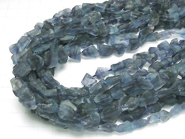 [Video] Bi-color Fluorite Roughlock Nugget 1strand beads (aprx.15inch/36cm)