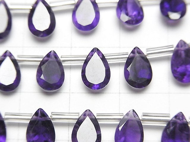 [Video] High Quality Amethyst AAA- Pear shape Faceted 9x6mm half or 1strand (18pcs)