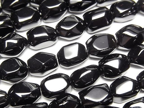 [Video] Onyx AAA Faceted Nugget 1strand beads (approx. 15 inches/38 cm)