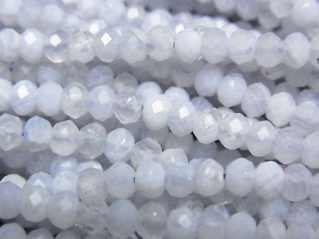 Blue Lace Agate, Roundel Gemstone Beads