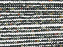 [Video] High Quality! Bloodstone Faceted Round 3mm 1strand beads (aprx.15inch / 37cm)