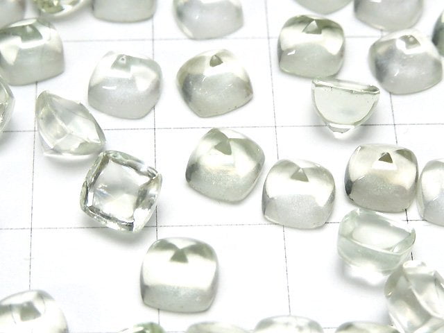 [Video] High Quality Green Amethyst AAA Sugarloaf Cut 6x6mm 4pcs