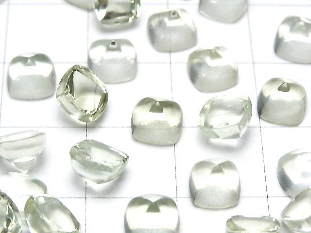 [Video] High Quality Green Amethyst AAA Sugarloaf Cut 6x6mm 4pcs