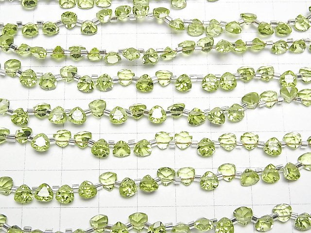 [Video]High Quality Peridot AAA- Triangle Faceted 5x5mm half or 1strand (28pcs)