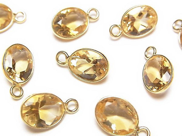 Bezel Setting, Citrine, Oval Gemstone Beads