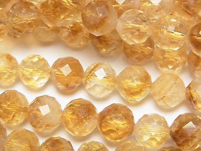 Citrine, Faceted Round Gemstone Beads