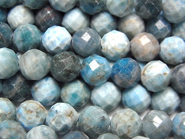 Apatite, Faceted Round Gemstone Beads