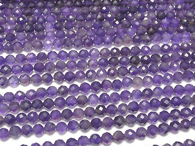 [Video] High Quality! Amethyst AA+ Faceted Round 5mm 1strand beads (aprx.15inch / 37cm)