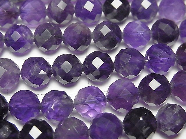 [Video] High Quality! Amethyst AA+ 64Faceted Round 8mm 1strand beads (aprx.15inch / 36cm)