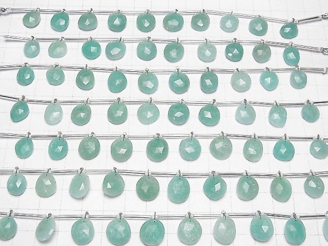 [Video] Brazil Amazonite AAA Freeform Single Sided Rose Cut 1strand (9pcs)