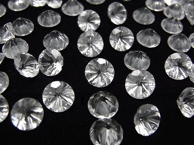 [Video] High Quality Crystal AAA Carved Round Faceted 8x8mm 3pcs