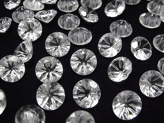[Video] High Quality Crystal AAA Carved Round Faceted 10x10mm 2pcs