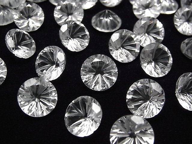 [Video] High Quality Crystal AAA Carved Round Faceted 12x12mm 1pc