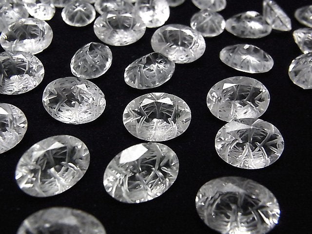 [Video] High Quality Crystal AAA Carved Oval Faceted 14x10mm 2pcs