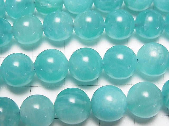 [Video] Uighur Amazonite Silica AA Round 10mm half or 1strand beads (aprx.15inch / 38cm)