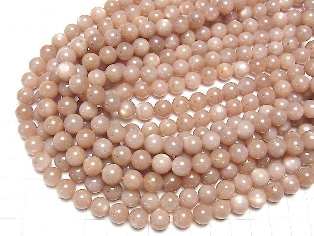 [Video] Peach Moonstone AA++ Round 10mm half or 1strand beads (aprx.15inch/36cm)