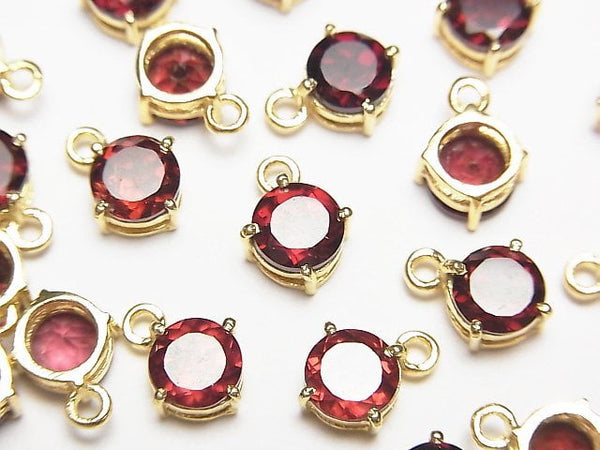 Bezel Setting, Garnet Gemstone Beads