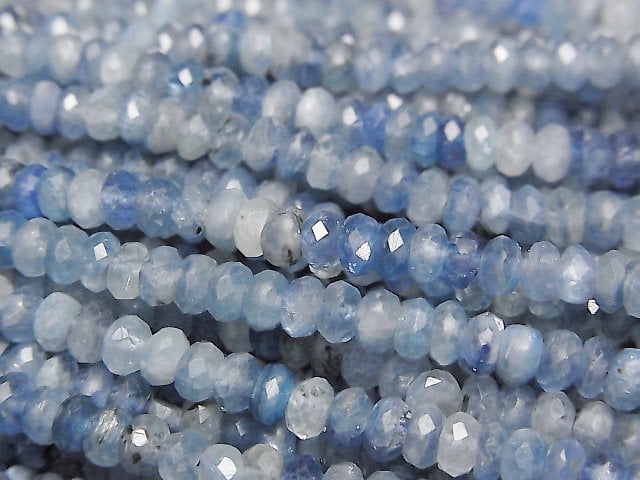 Kyanite, Roundel Gemstone Beads