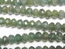 [Video] High Quality! Green Apatite AA+ Faceted Button Rondelle 5.5x5.5x4mm half or 1strand beads (aprx.15inch / 37cm)