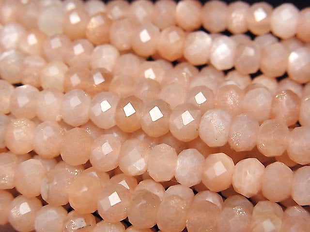 Moonstone, Roundel Gemstone Beads