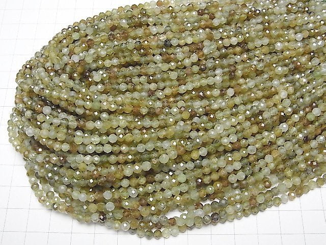 [Video] High Quality! Grossular Garnet AA++ Faceted Round 4mm 1strand beads (aprx.15inch / 37cm)