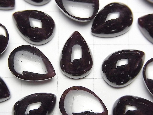 [Video] Star Garnet Pear shape Cabochon 14x10mm 1pc