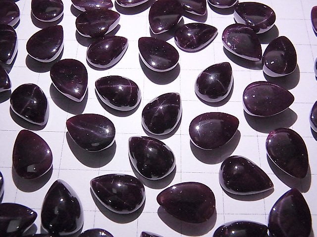 [Video] Star Garnet Pear shape Cabochon 14x10mm 1pc